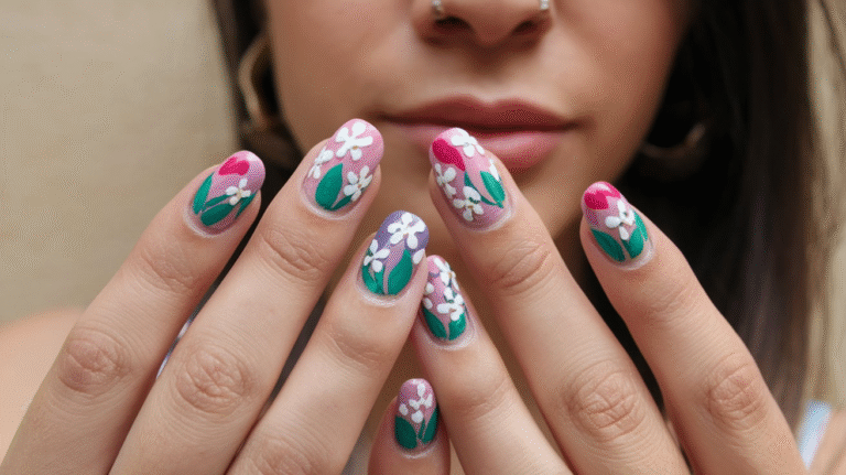 25 Flower Nail Designs